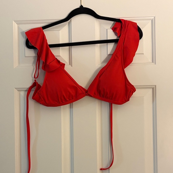 Red Ruffled Bikini Top - Picture 1 of 1